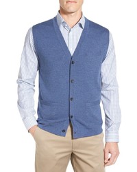 John W. Nordstrom V Neck Wool Button Front Sweater Vest