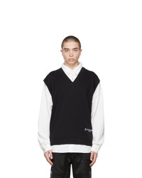 Mastermind World White And Black Boxy Collar Sweatshirt