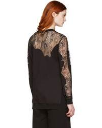 MCQ Alexander Ueen Black Lace Trimmed Pullover