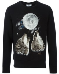 AMI Alexandre Mattiussi Crew Neck Sweatshirt Wolves Print