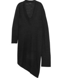 Ann Demeulemeester Asymmetric Mohair Blend Sweater Black