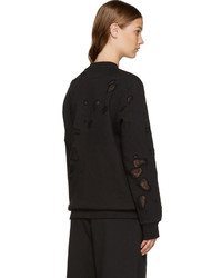 Givenchy Black Destroyed Logo Pullover