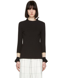 Toga Black Flare Sleeves Pullover
