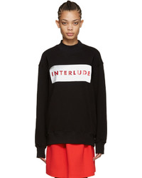 MSGM Black Interlude Sweatshirt