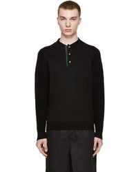 Kolor Black Knit Polo Sweater