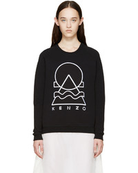 Kenzo Black Logo Embroidered Sweatshirt