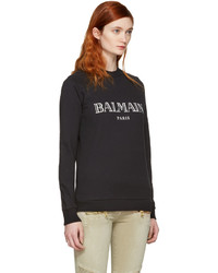 Balmain Black Logo Pullover