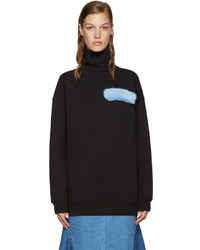 MSGM Black Mink Patch Sweatshirt