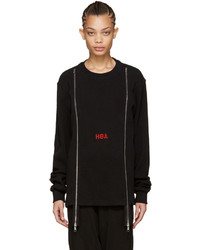 Hood by Air Black Thermal Double Zip Pullover