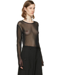 Y's Black Tulle Pullover