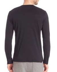 Helmut Lang Brushed Jersey Collarless Pullover