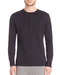 Helmut Lang Brushed Jersey Collarless Pullover