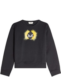 Fendi Cotton Sweatshirt With Fox Fur
