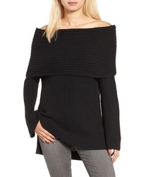 Sun & Shadow Cowl Off The Shoulder Sweater