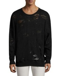 IRO Distressed Long Sleeve Sweatshirt