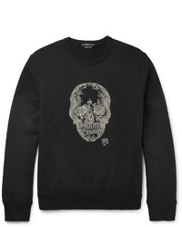 Alexander McQueen Embellished Loopback Cotton Jersey Sweatshirt