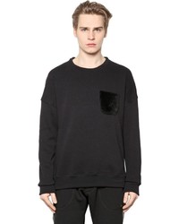 Giorgio Brato Shearling Pocket On Cotton Sweatshirt