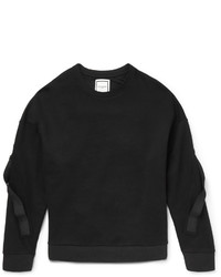Wooyoungmi Grosgrain Trimmed Cotton Jersey Sweatshirt
