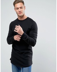 Jack and Jones Jack Jones Longline Curved Hem Sweatshirt