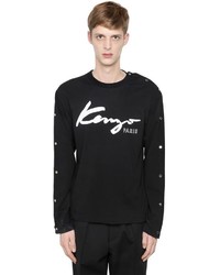 Kenzo Light Cotton Sweatshirt W Snap Buttons