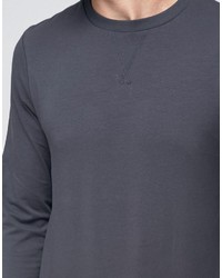Asos Lightweight Muscle Sweatshirt In Navy