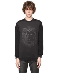 Versus Lion Light Neoprene Cotton Sweatshirt