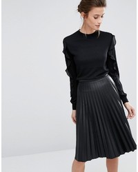 Warehouse Long Sleeve Sweater With Frill Sleeves