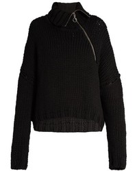 MARQUES ALMEIDA Marquesalmeida Asymmetric Zip Cotton Blend Sweater