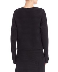 Tibi Merino Rib Sweater Structured Pullover