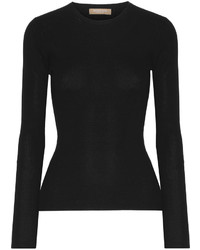 Michael Kors Michl Kors Collection Ribbed Cashmere Sweater Black