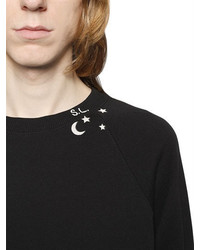 Saint Laurent Moon Stars Cotton Sweatshirt