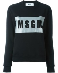 MSGM Silver Tone Logo Sweatshirt