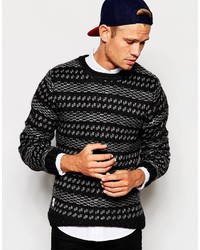 NATIVE YOUTH Textured Knitted Pattern Sweater