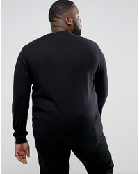 Asos Plus Cotton Sweater In Black