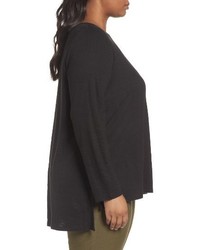 Eileen Fisher Plus Size Organic Linen Sweater