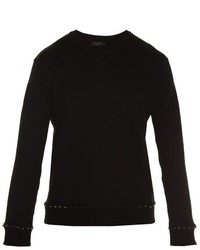 Valentino Rockstud Cotton Blend Sweatshirt
