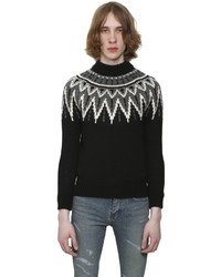 Saint Laurent Sequined Norwegian Wool Sweater