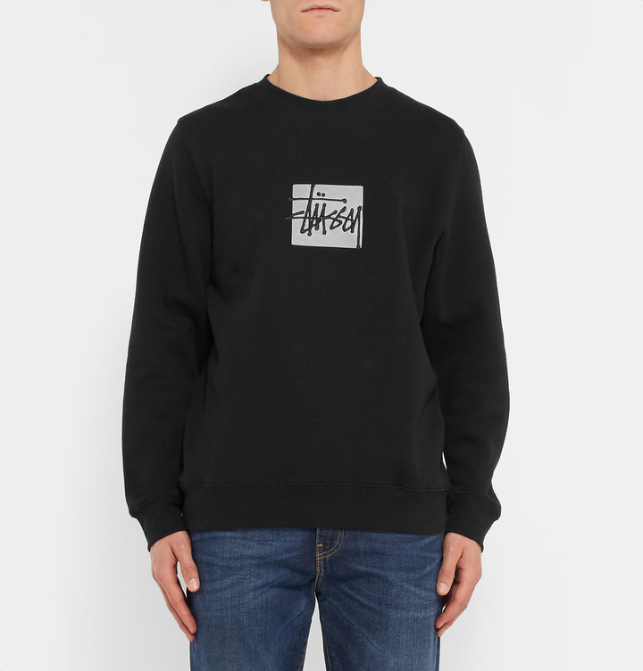 Printed Cotton-Blend Jersey Sweatshirt