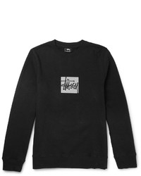 Stussy Stssy Slim Fit Reflective Print Cotton Blend Jersey Sweatshirt