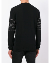 Laneus Studded Pattern Sweatshirt