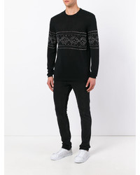 Laneus Studded Pattern Sweatshirt