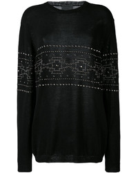 Laneus Studded Pattern Sweatshirt