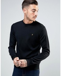 Farah Sweater In Merino Wool Slim Fit In Black