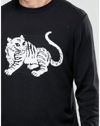 Asos Sweater With Fluffy Tiger