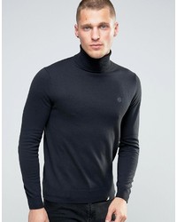Pretty Green Sweater With Roll Neck In Slim Fit Black