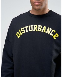 Pull&Bear Sweatshirt With Disturbance Slogan In Black
