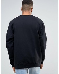 Pull&Bear Sweatshirt With Disturbance Slogan In Black