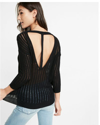 Express T Back Drop Needle Pullover Sweater