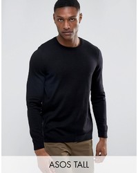 Asos Tall Cotton Sweater In Black