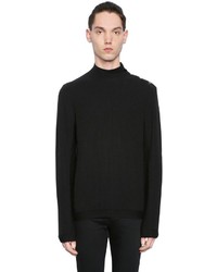 The Kooples Ribbed Cotton Blend Jersey Sweater